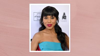 Kerry Washington's crushed raspberry lip offers a summery update on classic red