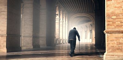 Why do some people get a curved back as they age and what can I do to avoid it?