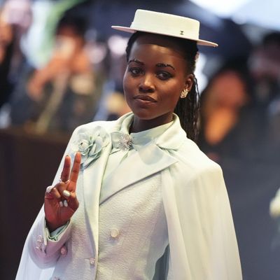 Lupita Nyong’o Wears an Elegant Baby Blue Chanel Suit on the Met Gala 2025 Red Carpet