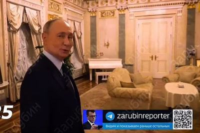 Putin offers rare glimpse inside his gilded Kremlin apartment – complete with baby grand piano