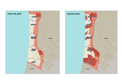 Israel has turned 70% of Gaza into no-go zones, in maps