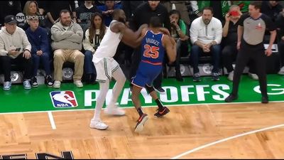 WATCH: Mikal Bridges' elite defense sealed an OT win for the Knicks in Game 1 vs. Boston
