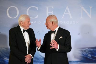 King stunned by David Attenborough’s age as pair attend ocean film premiere