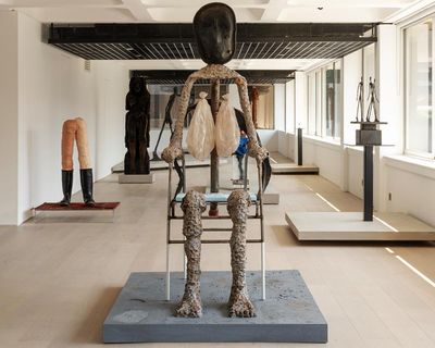 Huma Bhabha review – ‘Giacometti is a foil to her flamboyance. She is today’s Picasso’