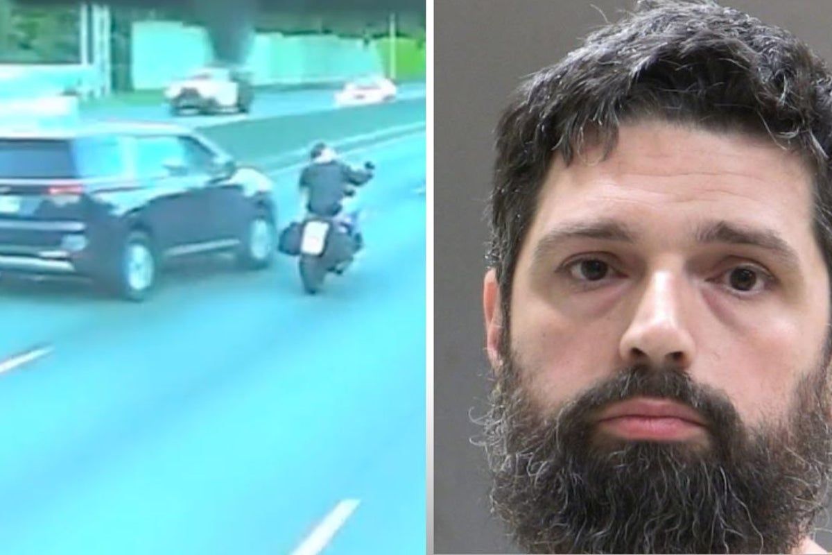 Driver arrested over shocking road rage caught on…