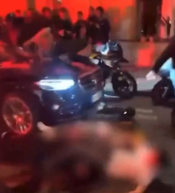 Violence erupts in Paris as car drives over fans and is set alight after PSG vs Arsenal game
