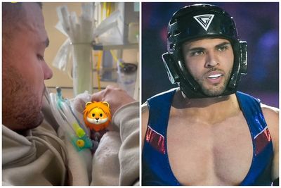 Gladiators star Steel shares emotional speech he read at baby son Leo's funeral