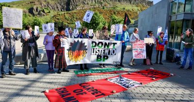 Climate protesters target BP lobbying reception at Holyrood