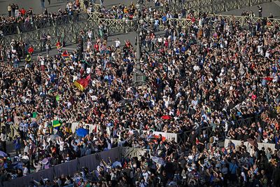 WATCH: Cheers Erupt Outside St. Peters As White Smoke Billows, Signaling New Pope