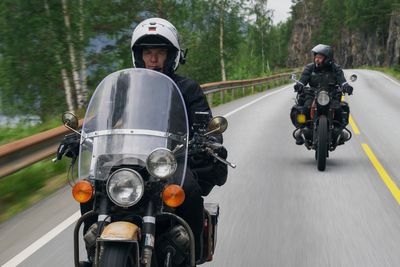 Varroooom! It's back on the bikes for Ewan and Charley for Europe trek in 'Long Way Home.'