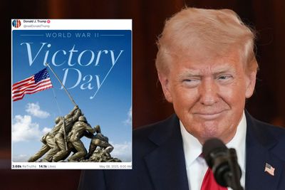 Trump Mocked for Sharing Photo of Soldiers at Iwo Jima on Anniversary of WWII Europe Victory: 'What an Embarrassment'