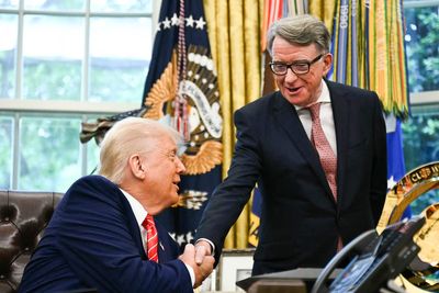 Donald Trump gushes over British ambassador’s ‘beautiful accent’ during trade deal announcement