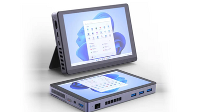 This is the weirdest Windows tablet you'll see today: a tiny battery, but also Windows 11 Pro and 8 – yes, 8 – ports