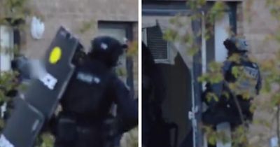 Video shows armed police raiding properties amid Glasgow 'gang war'