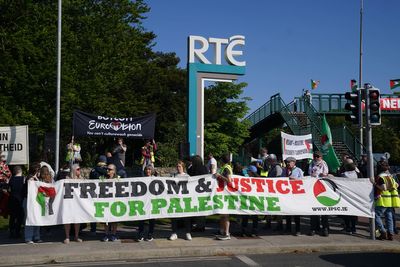Protesters call for RTE and BBC boycott of Eurovision