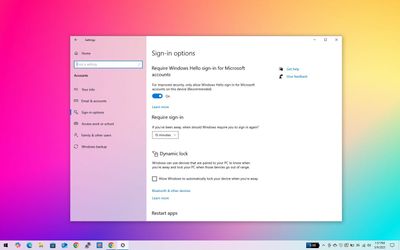 How to disable password after resuming from sleep on Windows 10