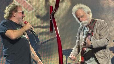 “Bob is fearless. He’s always willing to take chances with music of any kind”: Bob Weir joins Joe Satriani and Sammy Hagar for Best of All Worlds guest spot – and plays Hagar’s Gibson Explorer