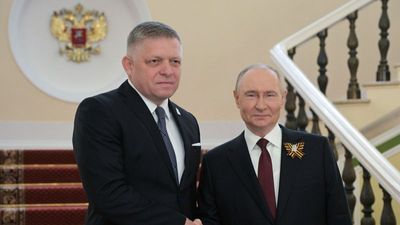 Slovak protesters condemn PM Robert Fico's Moscow visit to meet Russian President Vladimir Putin