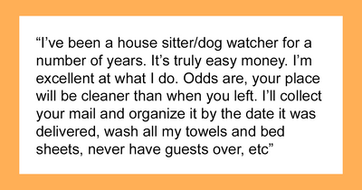 “Predator!”: Internet Calls Out Guy After He Makes Creepy Confession About House Sitting