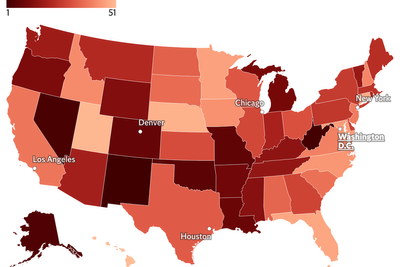 Mapped: The states hit hardest by America’s drug epidemic