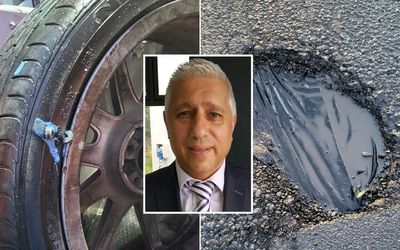 'Despicable and dangerous': Chauffeur hits out at state of London's pothole-ridden roads after car damage