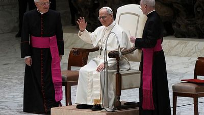 Pope Leo XIV hosts first audience with the press at the Vatican
