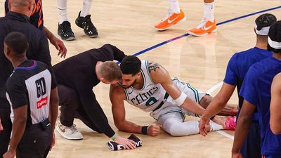 Jaylen Brown, Celtics Stars React to Jayson Tatum's Leg Injury in Game 4 Loss
