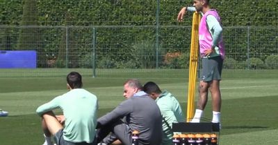 Watch wholesome moment ex-Celtic boss Postecoglou breaks character in training