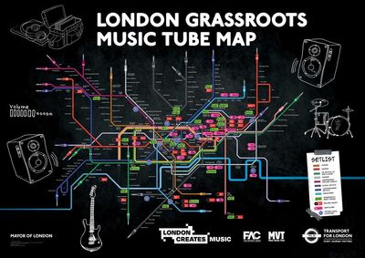 New Tube map celebrates London's grassroots music venues and history