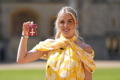 Prince William tells Keely Hodgkinson that Princess Charlotte is a keen runner as she is made MBE
