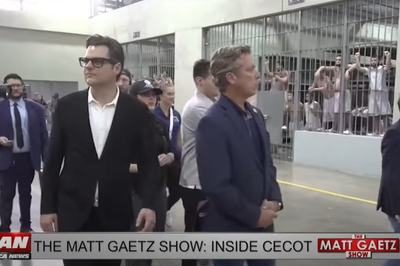 Deported inmates taunt and mock Matt Gaetz and GOP delegation visiting El Salvador mega prison for OAN show