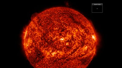 Watch the sun unleash 600,000-mile-long eruption in fiery outburst (video)