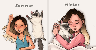 Artist Illustrates What Everyday Life With Her Cat Is Like (30 New Pics)