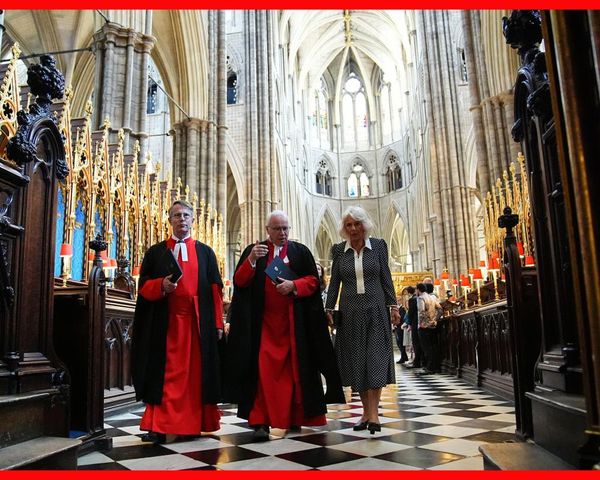 Queen Camilla unveils foundation stone for £13m Westminster Abbey sacristy