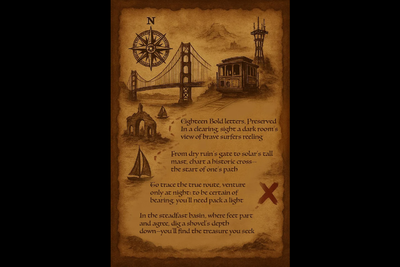 A map to a $10,000 treasure in San Francisco was shared online - it sent the city into a tizzy
