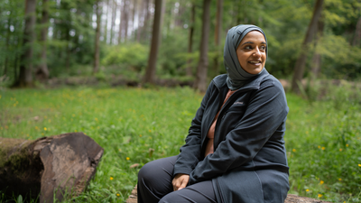 Catch a sneak peek of the latest Berghaus film about the Muslim mother creating a community on the trails