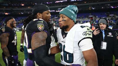 Saquon Barkley Had One-Word Message for Derrick Henry After Ravens Extension
