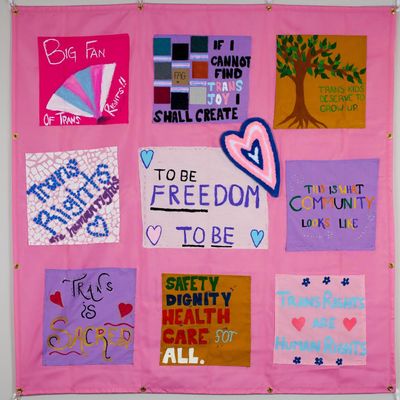 ‘Love, hope, community and resistance’: ACLU to unveil 9,000 sq ft quilt for trans rights