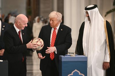 Uefa accuses Gianni Infantino of putting ‘private political interests’ before game after Saudi trip with Donald Trump