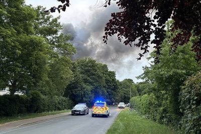 Bicester fire: ‘Multiple explosions’ heard at former RAF airfield as black smoke fills sky