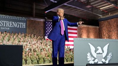 Trump mocks France over World War II victory celebrations in Qatar army speech