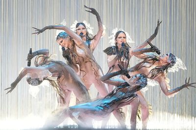 AP PHOTOS: Eurovision performers gear up for grand final with sparkles and songs