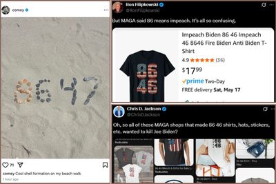 Conservatives Called Out for Using '86 46' in Protest of Biden After Backlash Over Comey's '86 47' Post: 'Stop Being Hypocritical'