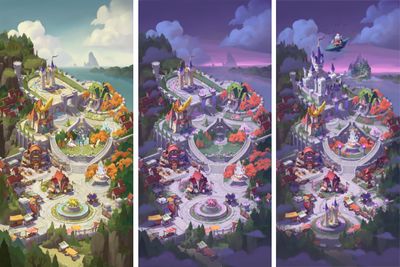 "I went wild with warped houses, gnarled trees and jagged shapes" – how Tim Burton influenced the creator behind AFK Arena's scene game art