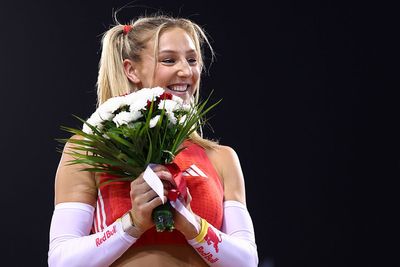Molly Caudery wins pole vault at Doha Diamond League