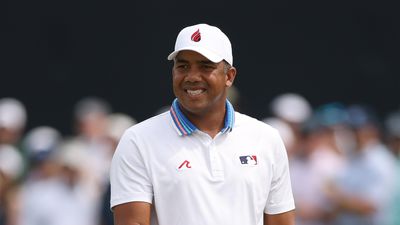Why Does PGA Championship Contender Jhonattan Vegas Wear The MLB Logo On His Shirt?