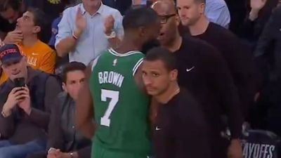 Jaylen Brown Fouled Out in the Third Quarter With the Knicks Leading Celtics By 33 Points