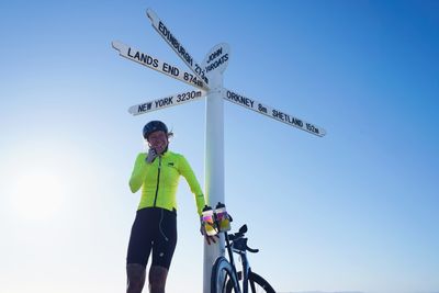 Dr Sarah Ruggins breaks overall record for cycling length of Britain and back