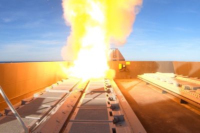 Dramatic video shows Royal Navy warship HMS Dragon shooting down supersonic missile