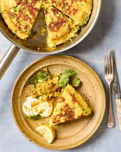 Crab with potato cake and mango salad: Thomasina Miers’ recipes for a spring Sunday lunch